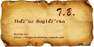 Thész Boglárka névjegykártya